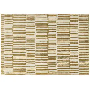 Homcom Tapis salon 200 x 140 cm lavable en machine hypoallergénique jaune pas cher