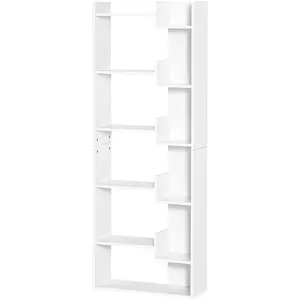 HOMCOM Bibliothèque, étagère de rangement à 6 niveaux, design irréguli... pas cher