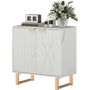 HOMCOM Buffet salon meuble de rangement style moderne avec placard à 2... pas cher