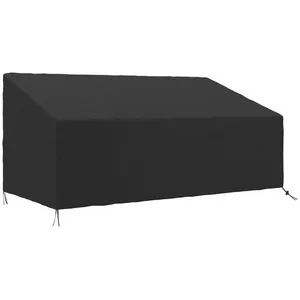 Outsunny Housse de canapé exterieur imperméable 3 places 600D tissu oxford noir pas cher