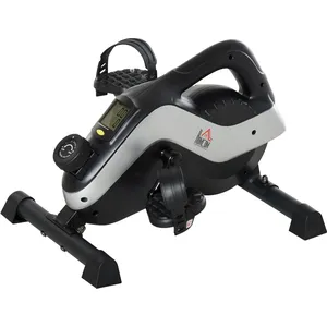 HOMCOM Mini vélo d'appartement, vélo d'exercice compact 8 niveaux rési...