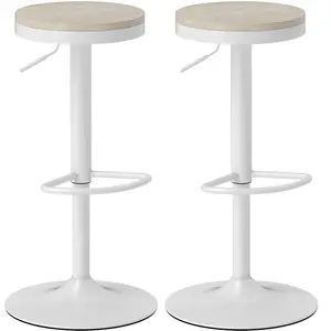 HOMCOM Lot de 2 tabourets de bar, chaises de bar pivotantes avec assis... pas cher