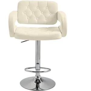 HOMCOM Tabouret de bar pivotant chaise de bar réglable en hauteur avec... pas cher