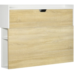 HOMCOM Bureau pliable mural avec étagères de rangement et placard, bur... pas cher