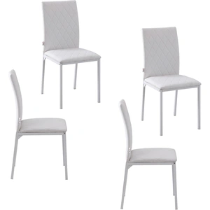 HOMCOM Lot de 4 chaises de salle à manger, chaises de cuisine, capiton...Vendu paraosom