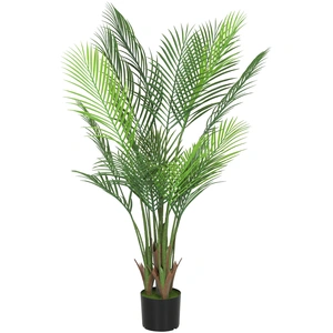 HOMCOM Plante artificielle intérieure 120 cm, palmier arbre artificiel... pas cher