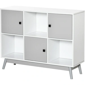 HOMCOM Buffet, meuble de rangement avec 3 portes et 3 compartiments ou... pas cher