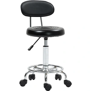 HOMCOM Tabouret à roulettes, tabouret de massage avec hauteur réglable...