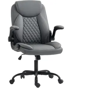 HOMCOM Fauteuil de bureau, chaise bureau ergonomique avec accoudoirs r... pas cher