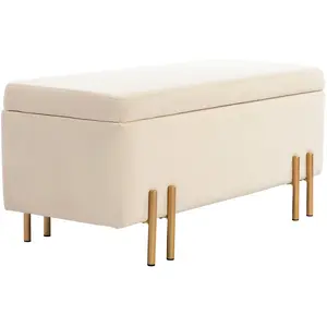 HOMCOM Banc de rangement coffre de rangement design contemporain - esp...