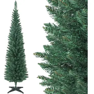 HOMCOM Sapin de noël artificiel 180h cm 321 branches plastique et métal vert pas cher
