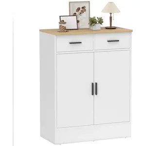 HOMCOM Buffet, meuble de rangement avec 2 portes, 2 tiroirs et étagère... pas cher