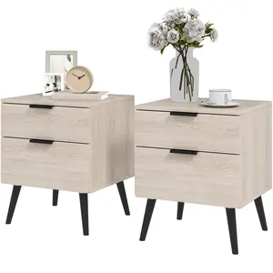 HOMCOM Lot de 2 tables de chevet table de nuit style nordique moderne ... pas cher