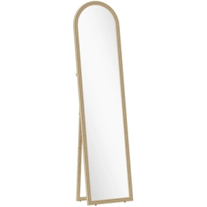 Comparateur de prix : HOMCOM Miroir de sol arqué pleine longueur 40 x 160 cm en verre beige