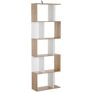 Comparateur de prix : Homcom Bibliothèque Multi-Rangements Blanc 60 x 24 x 185 cm