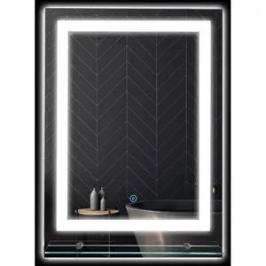 Miroir Lumineux LED HOMCOM avec étagère intégrée 50x4x70cm pas cher