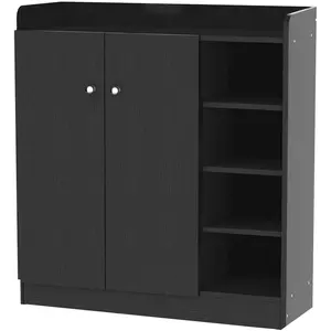 Armoire à Chaussures HOMCOM - Noir - 83x30x90 cm - 12 Paires - Meuble d’entrée