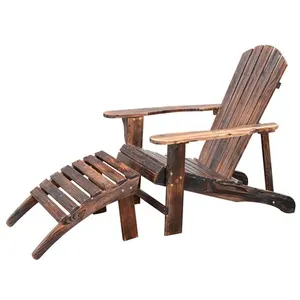 HOMCOM Outsunny - fauteuil Adirondack - Bois de sapin - 120x72x96cm - Marron pas cher