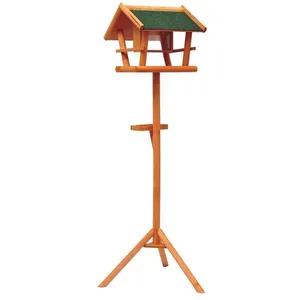 Comparateur de prix : HOMCOM Mangeoire pour oiseaux sauvages sur Pied Abris à oiseaux nichoi...
