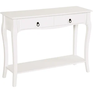 HOMCOM Console style table de drapier néo-rétro multi-rangements 100L x 33l x 76H cm blanc 82 100x33x76cm Blanc pas cher