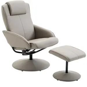 HOMCOM Fauteuil Relax inclinable Style Contemporain avec Repose-Pieds ... pas cher