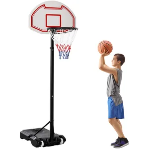 Homcom Panier De Basket-Ball réglable de 1,9m à 2,5m blanc TU pas cher