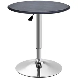 HOMCOM Table de bar bistrot chic contemporain réglable 67-93 cm Ø 63 c...