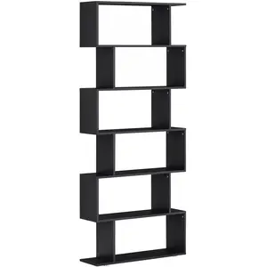 Homcom Bibliothèque Etagère de Livres Etagère ZigZag 6 Niveaux Design ... pas cher