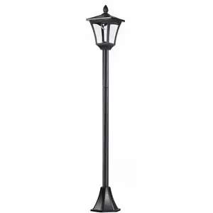Comparateur de prix : HOMCOM Lampadaire extérieur solaire luminaire lanterne LED noir
