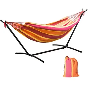 Comparateur de prix : Outsunny Hamac de jardin 1 place avec support et sac transport rouge