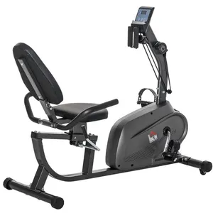 Comparateur de prix : HOMCOM Vélo d'appartement semi-allongé magnétique écran LCD multifonct...