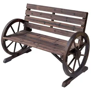 Outsunny Banc de jardin 3 places style rustique chic en bois de sapin ... pas cher