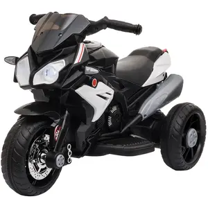 Comparateur de prix : HOMCOM Moto Électrique Enfant 3 Roues 6v 3km/h Max. Effets Lumineux Sonores Noir