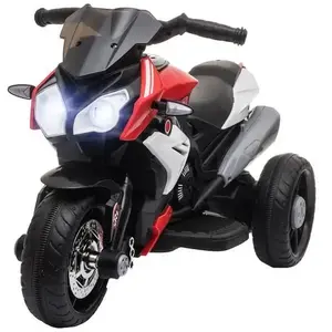 Comparateur de prix : HOMCOM Moto Électrique Enfant 3 Roues 6v 3km/h Max. Effets Lumineux Sonores Rouge