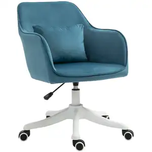 Comparateur de prix : HOMCOM Chaise de bureau - Bleu Velours