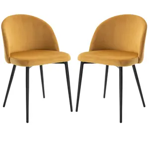 HOMCOM Chaises de salle à manger design scandinave lot de 2 chaises pi... pas cher