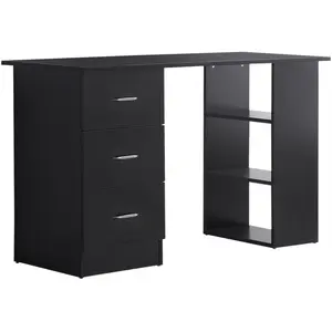 Comparateur de prix : Bureau informatique - HOMCOM - Meuble de bureau 3 tiroirs coulissants ...