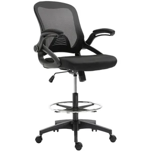 Comparateur de prix : HOMCOM Fauteuil de bureau assise haute réglable - Vinsetto - Noir