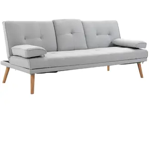 Comparateur de prix : HOMCOM Canapé convertible 3 places design scandinave