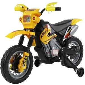 Comparateur de prix : HOMCOM Moto Cross électrique enfants à partir de 3 ans 6 V phares klax...