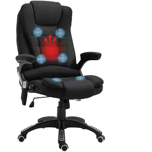 Comparateur de prix : HOMCOM Fauteuil de bureau direction massant chauffant hauteur réglable...