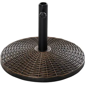 Comparateur de prix : Outsunny - pied parasol - Plastique - 53x53x40cm - Noir, Bronze