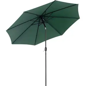 Comparateur de prix : Outsunny Parasol en métal rond polyester 180g/m² manivelle inclinable dia. 3 x 2,45H m