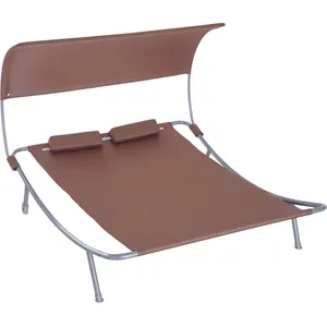 Comparateur de prix : Outsunny Bain de soleil 2 places design contemporain marron foncé