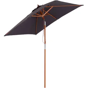 Comparateur de prix : Outsunny - parasol - Bois - 200x150x235cm - Gris foncé