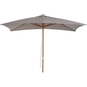 Outsunny Parasol droit rectangulaire de jardin grande taille dim. 3L x 2l x 2,5H m gris pas cher