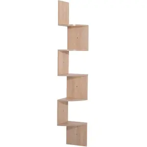 Comparateur de prix : HOMCOM - étagère d'angle - Bois - 20x20x126cm - Beige
