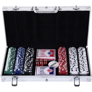 Comparateur de prix : Mallette professionnelle de Poker en aluminium HOMCOM - 300 jetons - 2...