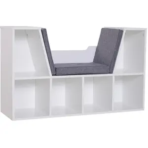 HOMCOM - bibliothèque - Panneaux de particules - 102x30x61cm - Gris pas cher