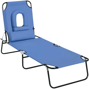 Comparateur de prix : Outsunny Bain de Soleil Pliable transat inclinable 4 Positions Chaise ...